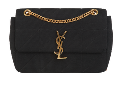 Jamie Quilted Shoulder Bag, Jersey, Black, DB, 1